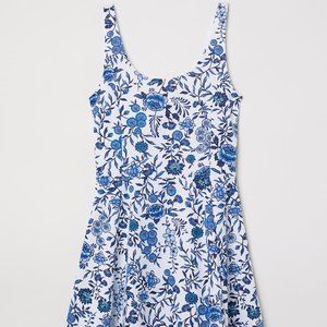 H&M Blue and White Floral dress